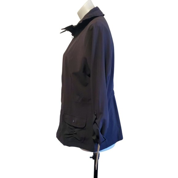 Laura Ashley Womens Medium Black Zip-Up Light Chic Jacket New WIth Tags - Picture 5 of 8